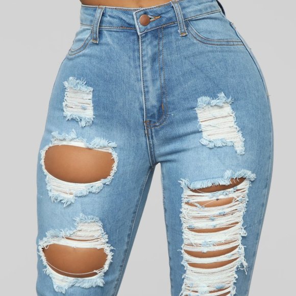 Light Blue Jean Bermuda Shorts - Picture 1 of 4